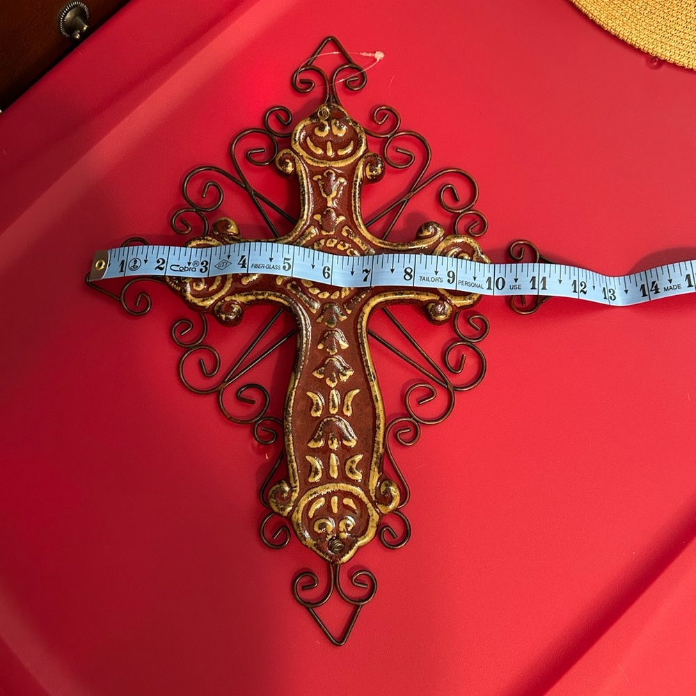 Decorative Metal Wall Cross - Picture 2 of 5